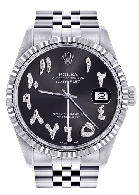 rolex arabic dial black|rolex datejust 41 arabic numerals.